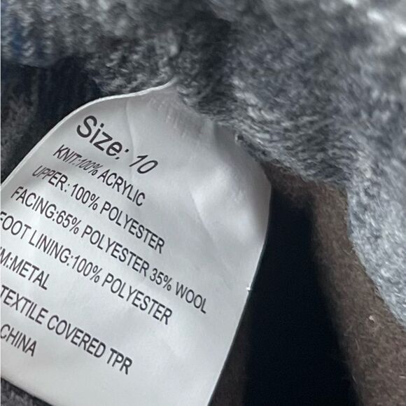 NWOT Muk Luk sz 10 Patti Cable Cuff Boots- Gray Knit Ankle Slippers - Picture 8 of 11